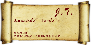 Januskó Teréz névjegykártya